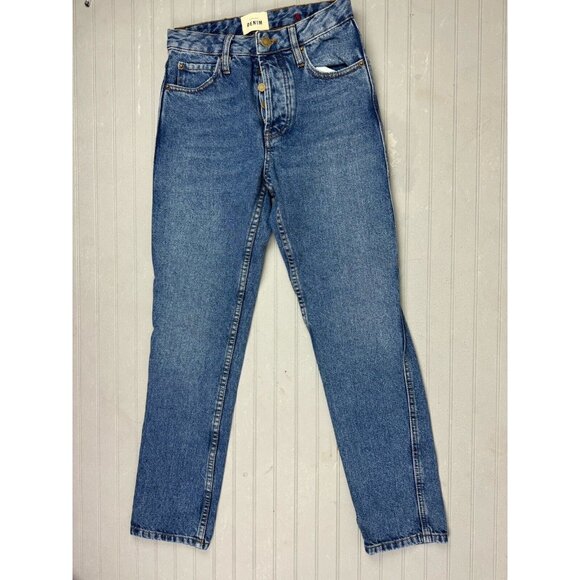 Sezane Denim Size 24 Women Jeans Button Fly Mid Rise Straight Cotton - Picture 1 of 5